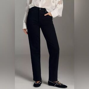 Citizens of Humanity Caia High-Rise Straight-Leg Jeans Plush Black Size 27